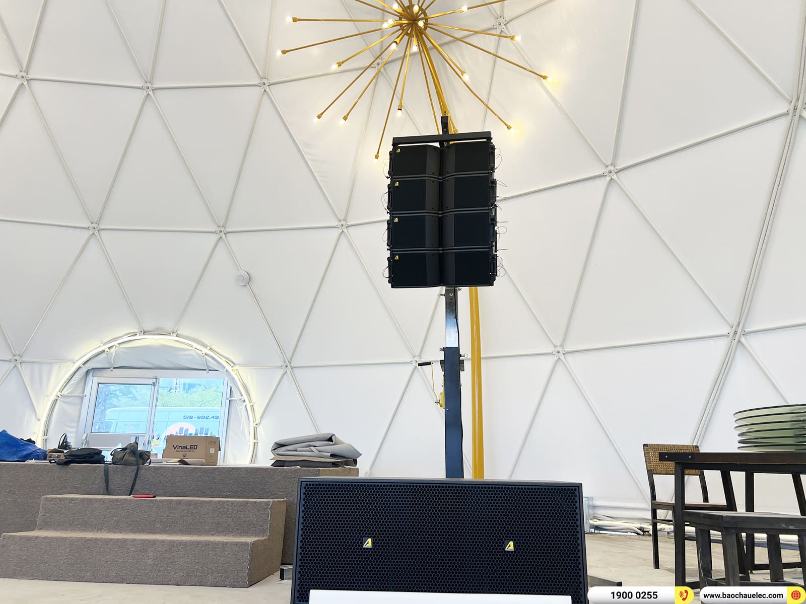 Lắp đặt dàn line array ACTPRO gần 250tr cho nhà hàng Lalaland Ballroom ở TPHCM