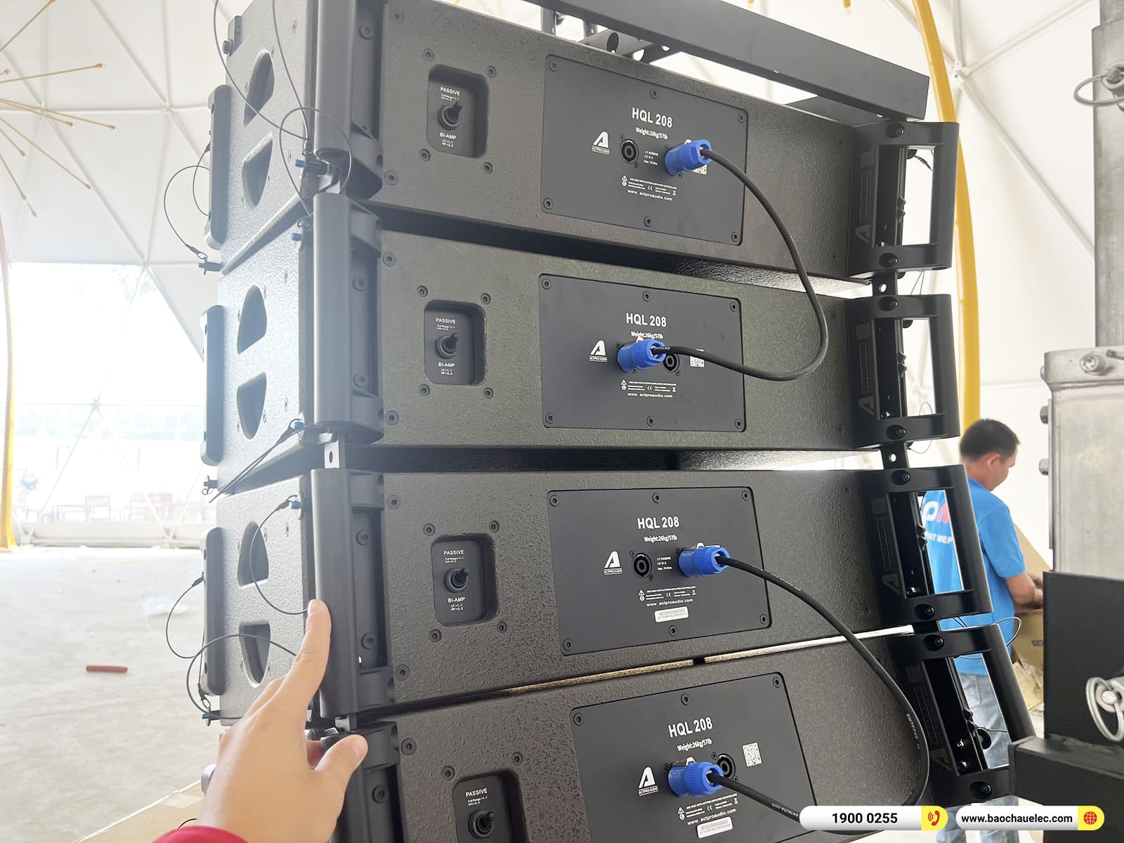 Lắp đặt dàn line array ACTPRO gần 250tr cho nhà hàng Lalaland Ballroom ở TPHCM