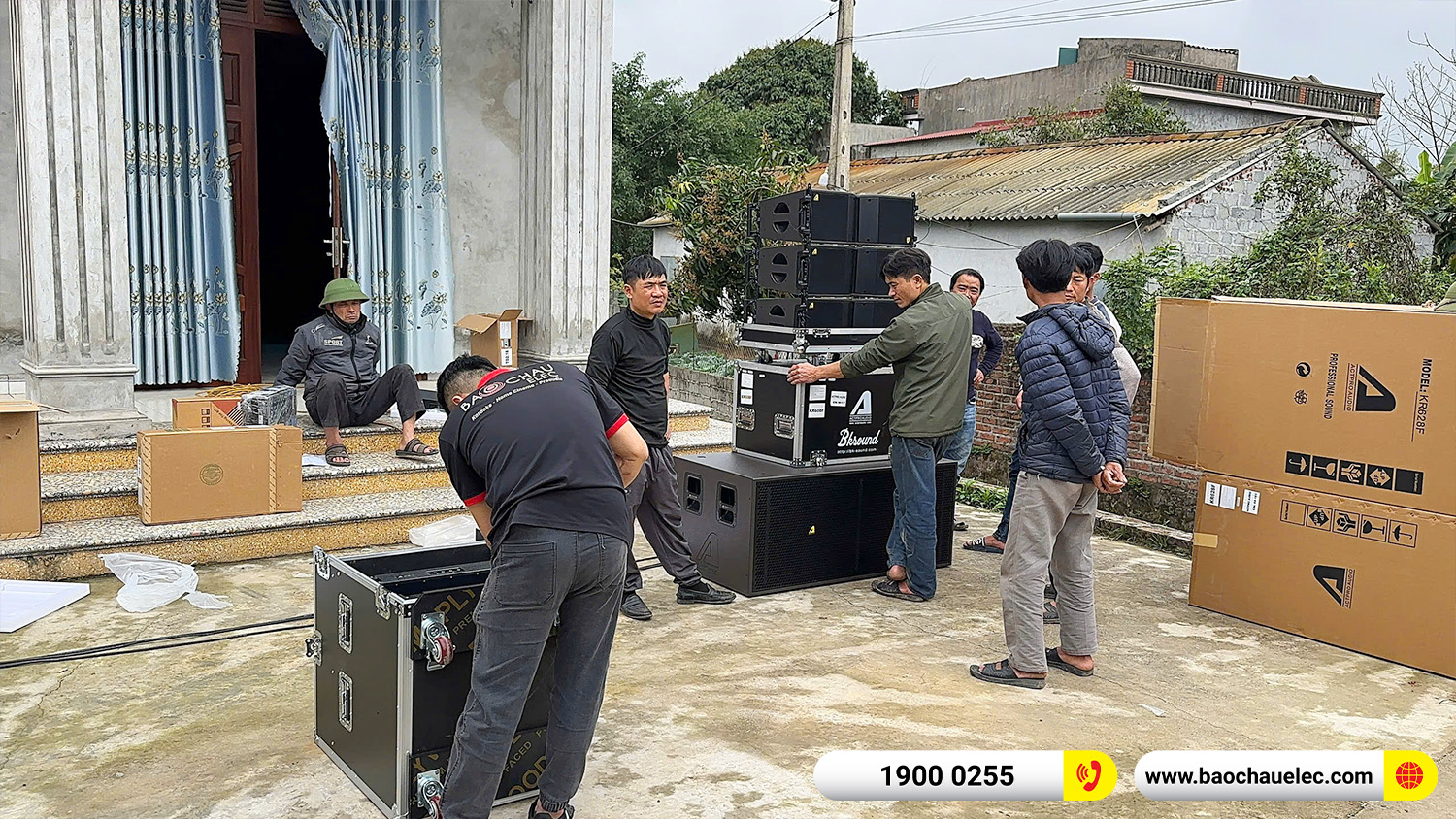 Lắp đặt d&agrave;n Line Array Actpro sự kiện, đ&aacute;m cưới hơn 165tr cho anh Chiến tại Hưng Y&ecirc;n