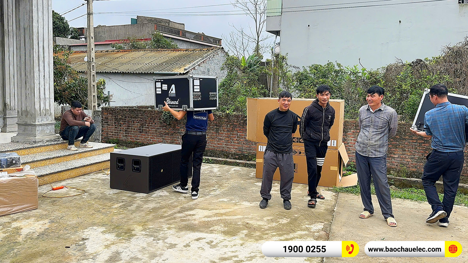 Lắp đặt d&agrave;n Line Array Actpro sự kiện, đ&aacute;m cưới hơn 165tr cho anh Chiến tại Hưng Y&ecirc;n