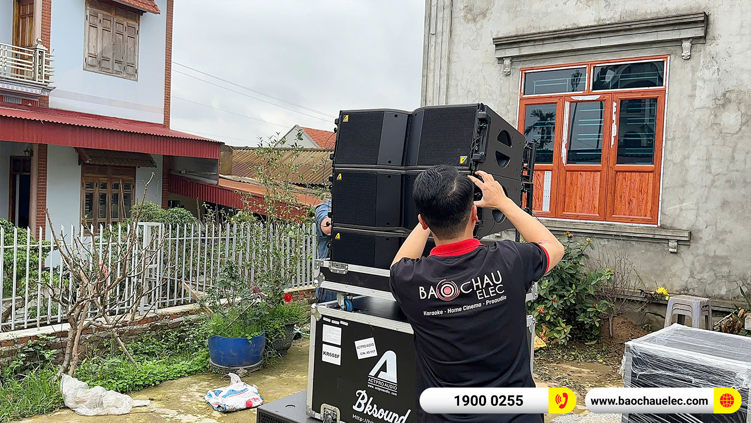Lắp đặt d&agrave;n Line Array Actpro sự kiện, đ&aacute;m cưới hơn 165tr cho anh Chiến tại Hưng Y&ecirc;n