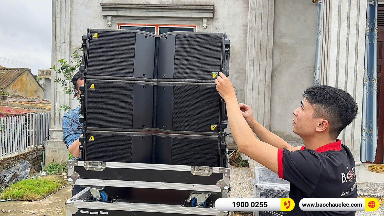 Lắp đặt d&agrave;n Line Array Actpro sự kiện, đ&aacute;m cưới hơn 165tr cho anh Chiến tại Hưng Y&ecirc;n