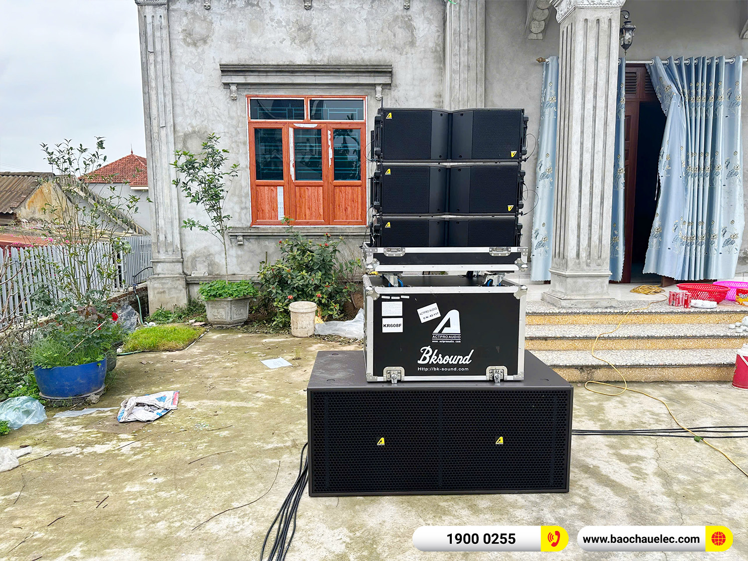 Lắp đặt d&agrave;n Line Array Actpro sự kiện, đ&aacute;m cưới hơn 165tr cho anh Chiến tại Hưng Y&ecirc;n