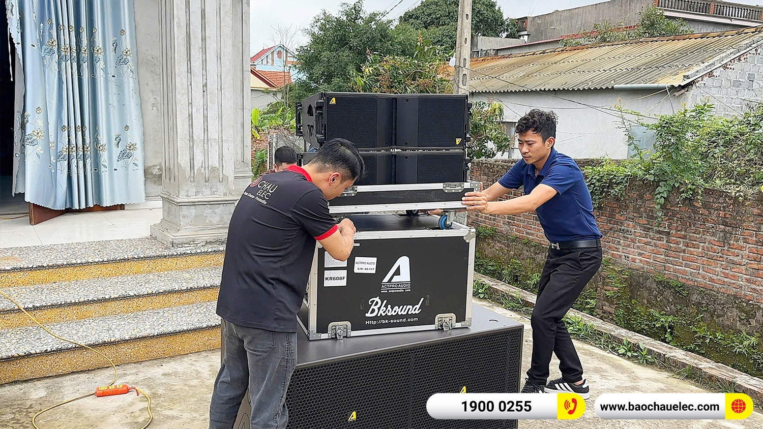 Lắp đặt d&agrave;n Line Array Actpro sự kiện, đ&aacute;m cưới hơn 165tr cho anh Chiến tại Hưng Y&ecirc;n