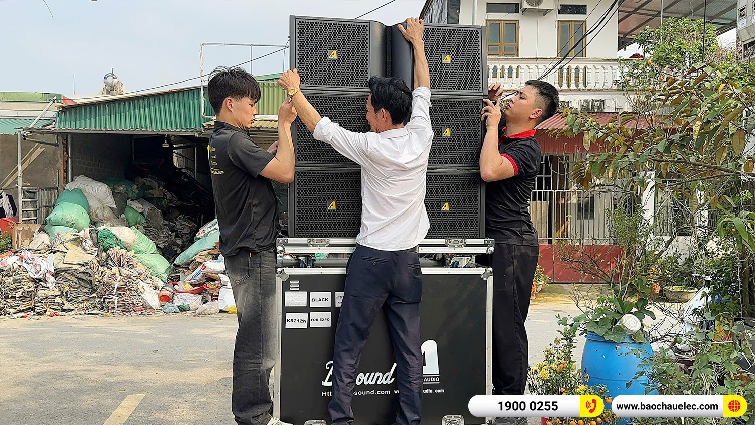 Lắp đặt d&agrave;n Line Array Actpro sự kiện, đ&aacute;m cưới hơn 242tr cho anh Hoan tại H&agrave; Nam