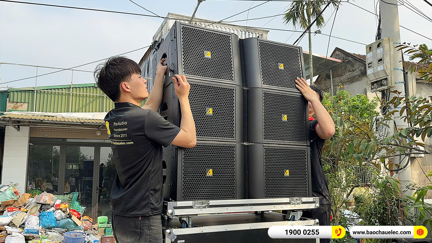 Lắp đặt d&agrave;n Line Array Actpro sự kiện, đ&aacute;m cưới hơn 242tr cho anh Hoan tại H&agrave; Nam