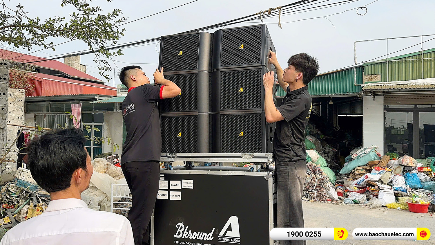 Lắp đặt d&agrave;n Line Array Actpro sự kiện, đ&aacute;m cưới hơn 242tr cho anh Hoan tại H&agrave; Nam