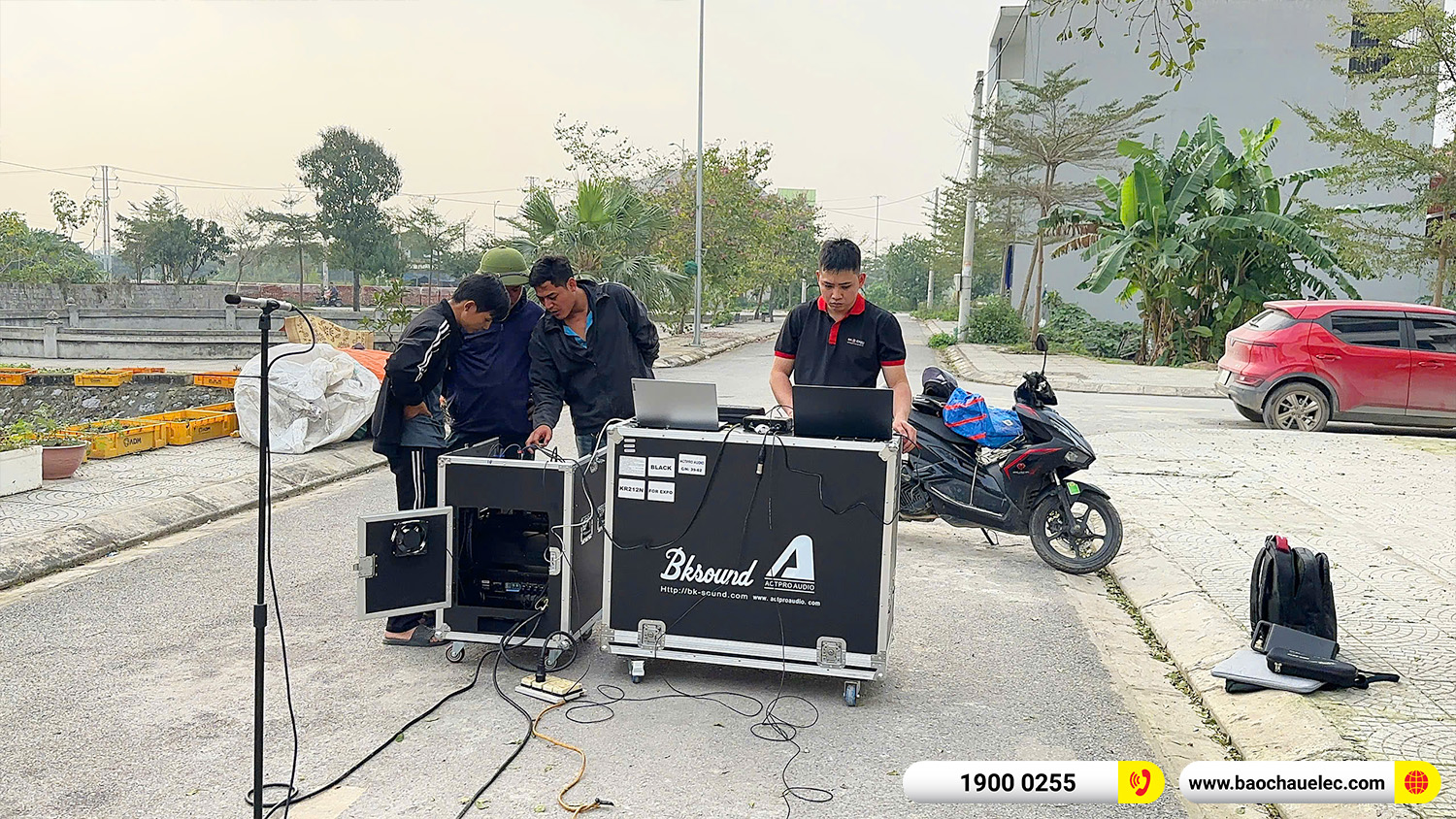 Lắp đặt d&agrave;n Line Array Actpro sự kiện, đ&aacute;m cưới hơn 242tr cho anh Hoan tại H&agrave; Nam