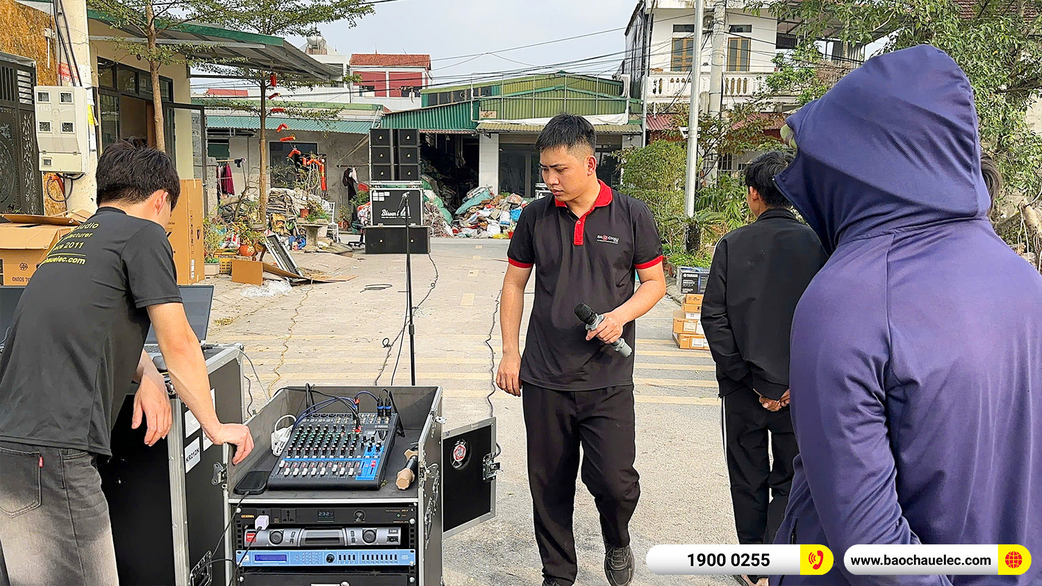 Lắp đặt d&agrave;n Line Array Actpro sự kiện, đ&aacute;m cưới hơn 242tr cho anh Hoan tại H&agrave; Nam