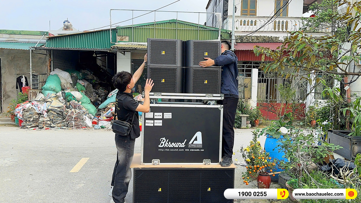 Lắp đặt d&agrave;n Line Array Actpro sự kiện, đ&aacute;m cưới hơn 242tr cho anh Hoan tại H&agrave; Nam