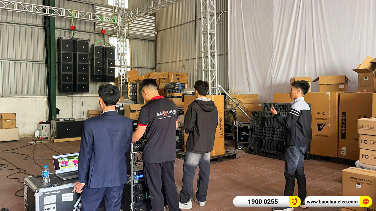 Lắp đặt d&agrave;n Line Array Actpro sự kiện, đ&aacute;m cưới hơn 242tr cho anh Hoan tại H&agrave; Nam