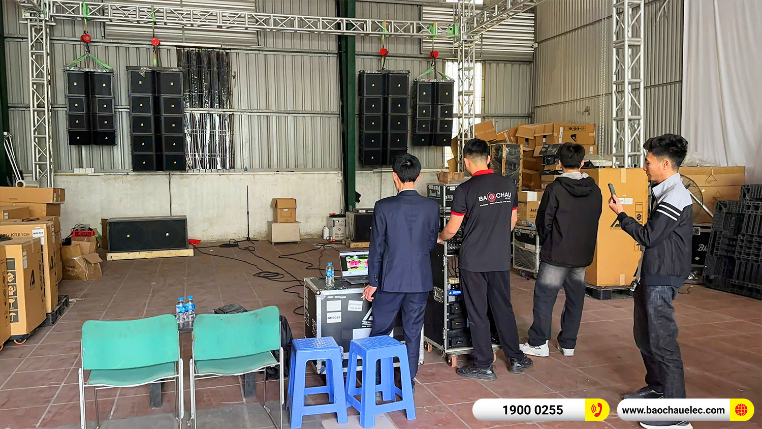Lắp đặt d&agrave;n Line Array Actpro sự kiện, đ&aacute;m cưới hơn 242tr cho anh Hoan tại H&agrave; Nam