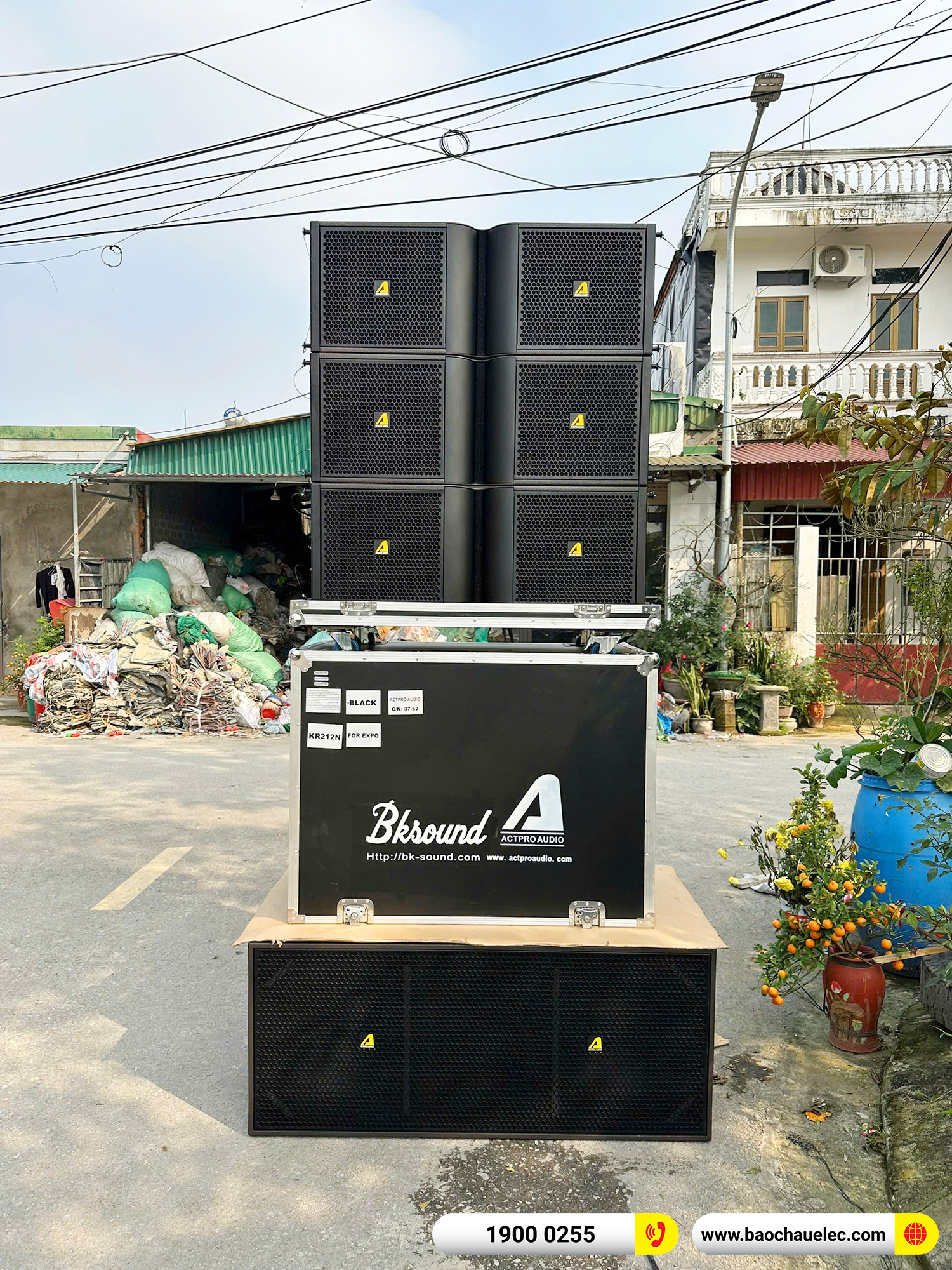 Lắp đặt d&agrave;n Line Array Actpro sự kiện, đ&aacute;m cưới hơn 242tr cho anh Hoan tại H&agrave; Nam