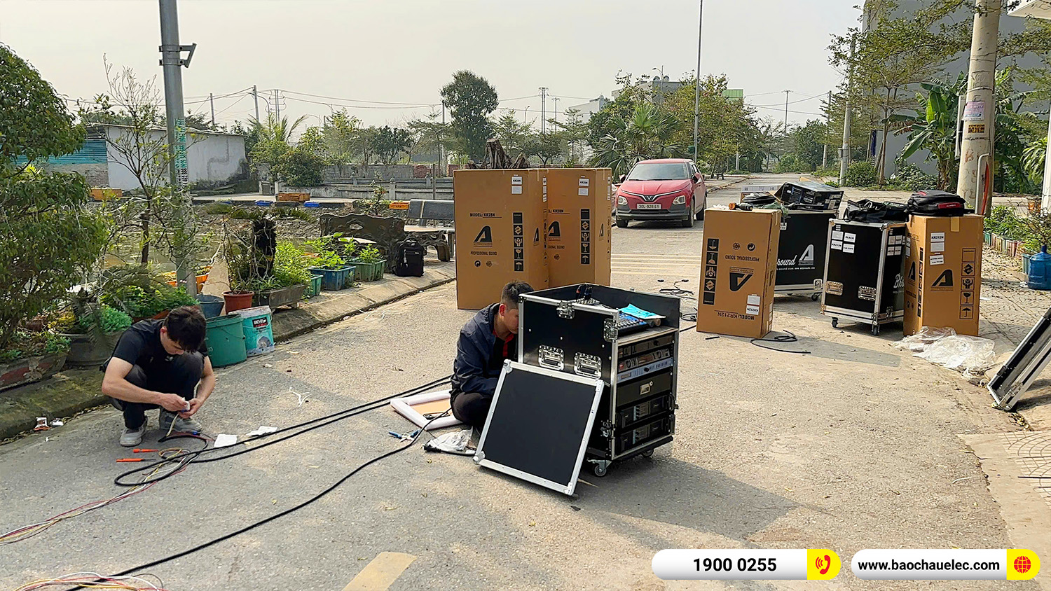 Lắp đặt d&agrave;n Line Array Actpro sự kiện, đ&aacute;m cưới hơn 242tr cho anh Hoan tại H&agrave; Nam