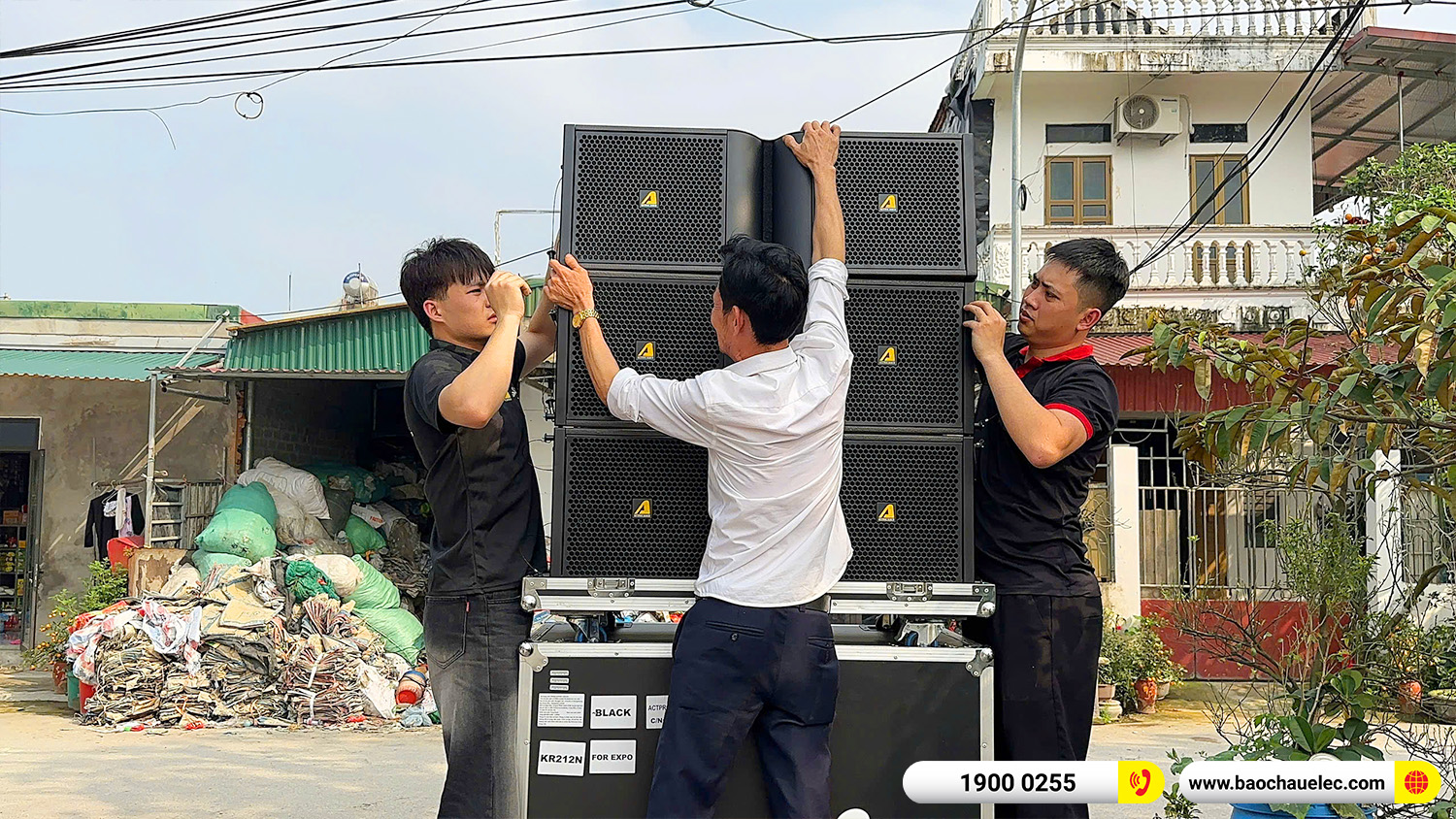 Lắp đặt d&agrave;n Line Array Actpro sự kiện, đ&aacute;m cưới hơn 242tr cho anh Hoan tại H&agrave; Nam