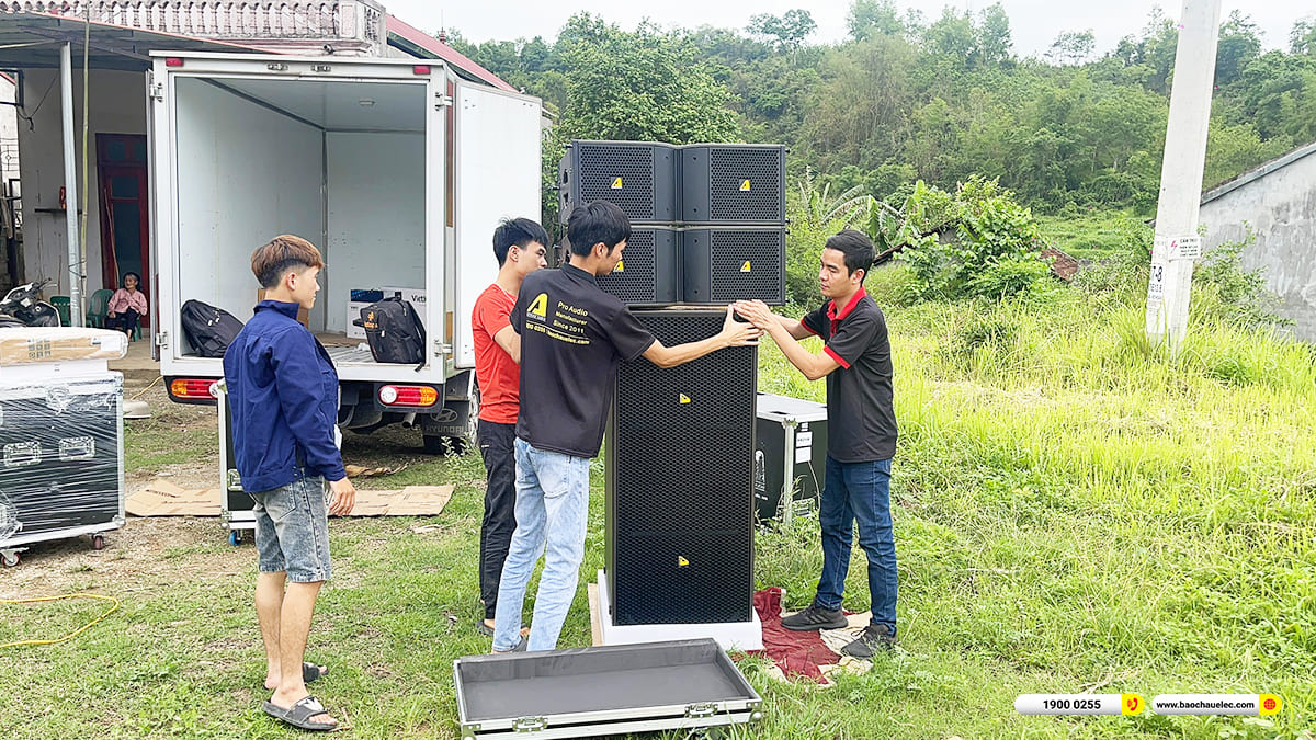 Lắp đặt d&agrave;n Line Array Actpro sự kiện, đ&aacute;m cưới hơn 140tr cho anh Hồng ở Lạng Sơn