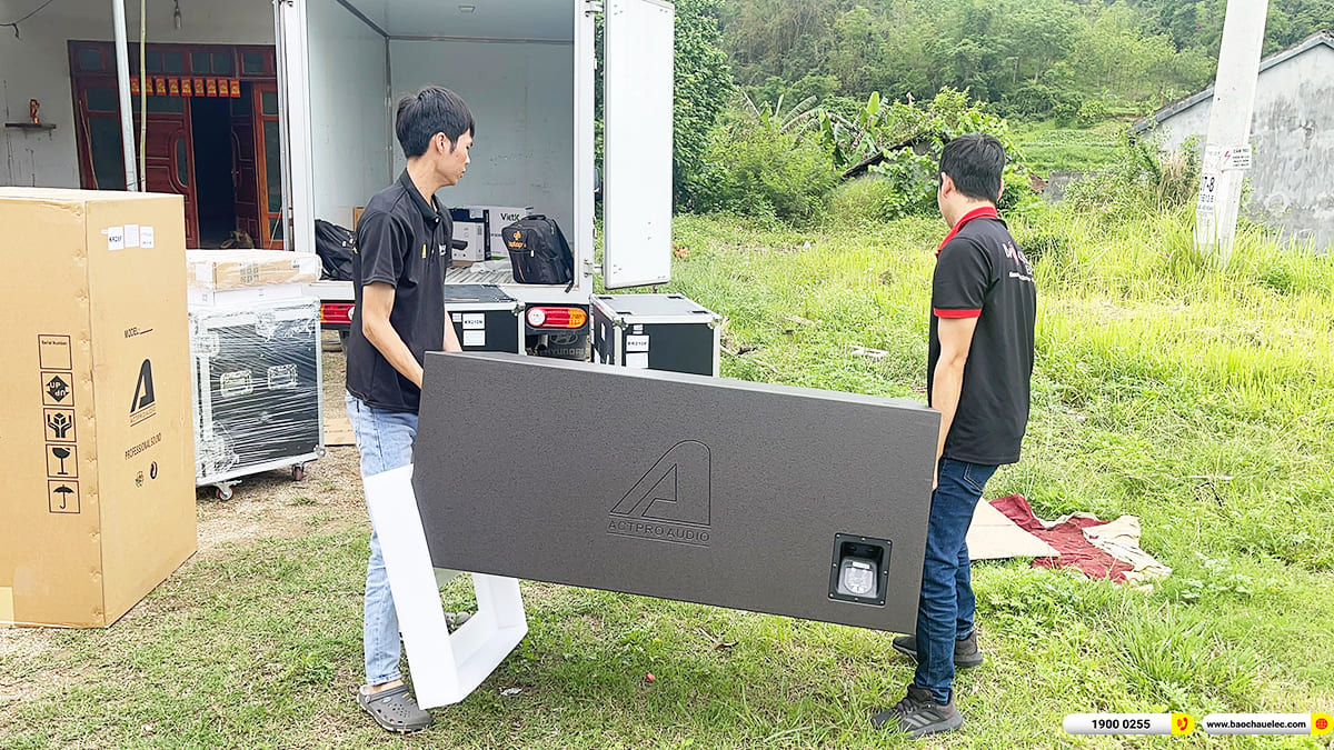 Lắp đặt d&agrave;n Line Array Actpro sự kiện, đ&aacute;m cưới hơn 140tr cho anh Hồng ở Lạng Sơn