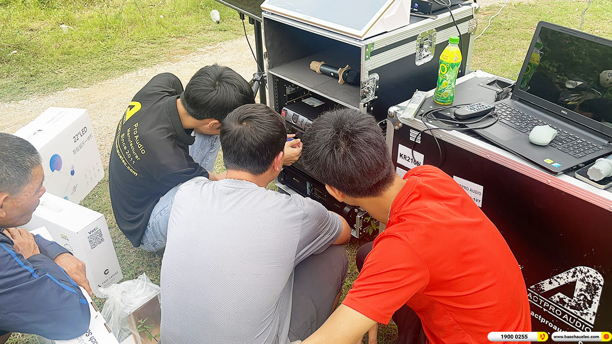 Lắp đặt d&agrave;n Line Array Actpro sự kiện, đ&aacute;m cưới hơn 140tr cho anh Hồng ở Lạng Sơn