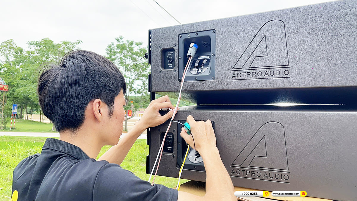 Lắp đặt d&agrave;n Line Array Actpro sự kiện, đ&aacute;m cưới hơn 140tr cho anh Hồng ở Lạng Sơn