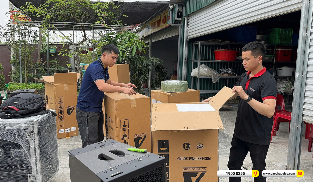 Lắp đặt d&agrave;n line array Actpro sự kiện, đ&aacute;m cưới hơn 215tr cho anh Lung tại H&agrave; Nội
