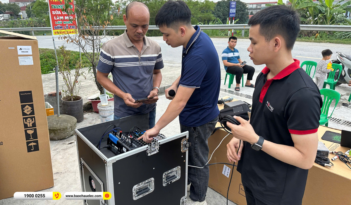 Lắp đặt d&agrave;n line array Actpro sự kiện, đ&aacute;m cưới hơn 215tr cho anh Lung tại H&agrave; Nội