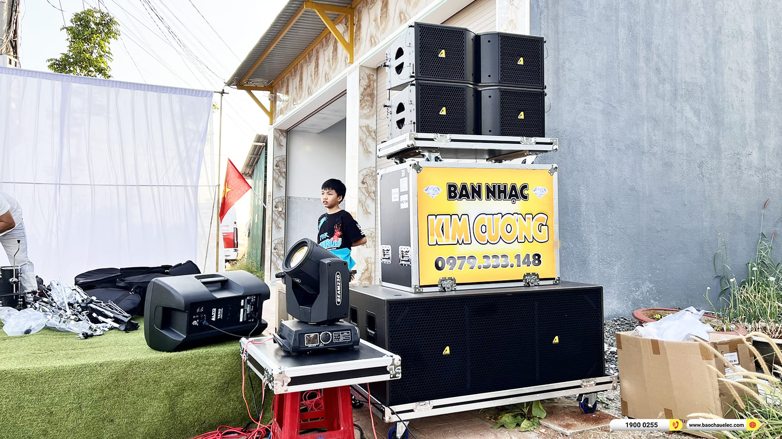 Lắp đặt dàn Line Array Actpro sự kiện, đám cưới gần 155tr cho anh Thắng ở Đăk Nông