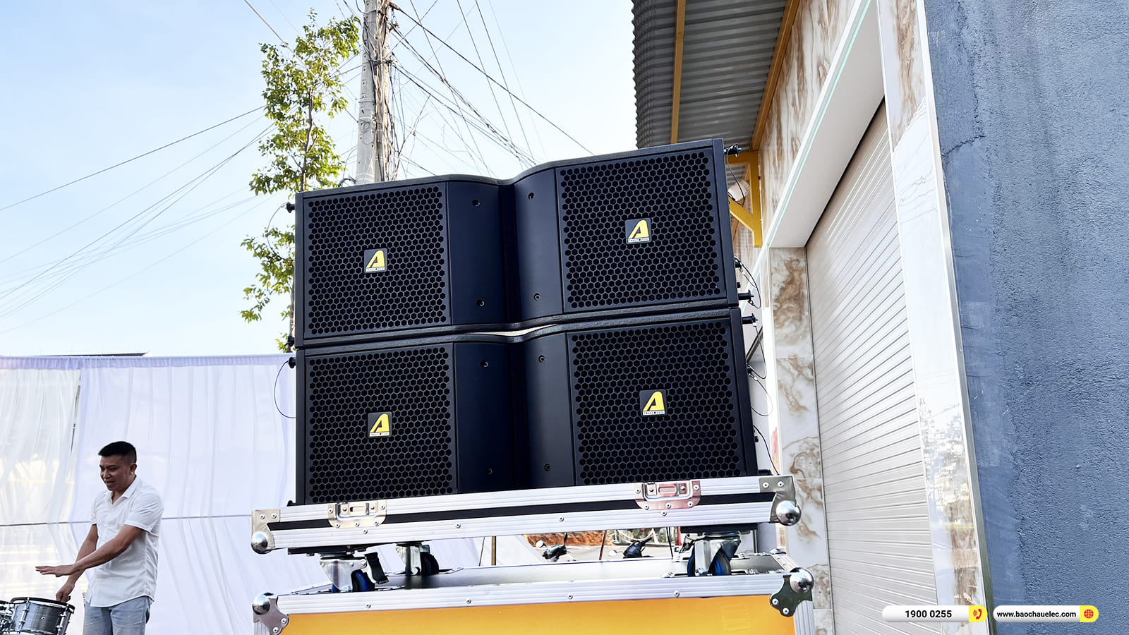 Lắp đặt dàn Line Array Actpro sự kiện, đám cưới gần 155tr cho anh Thắng ở Đăk Nông