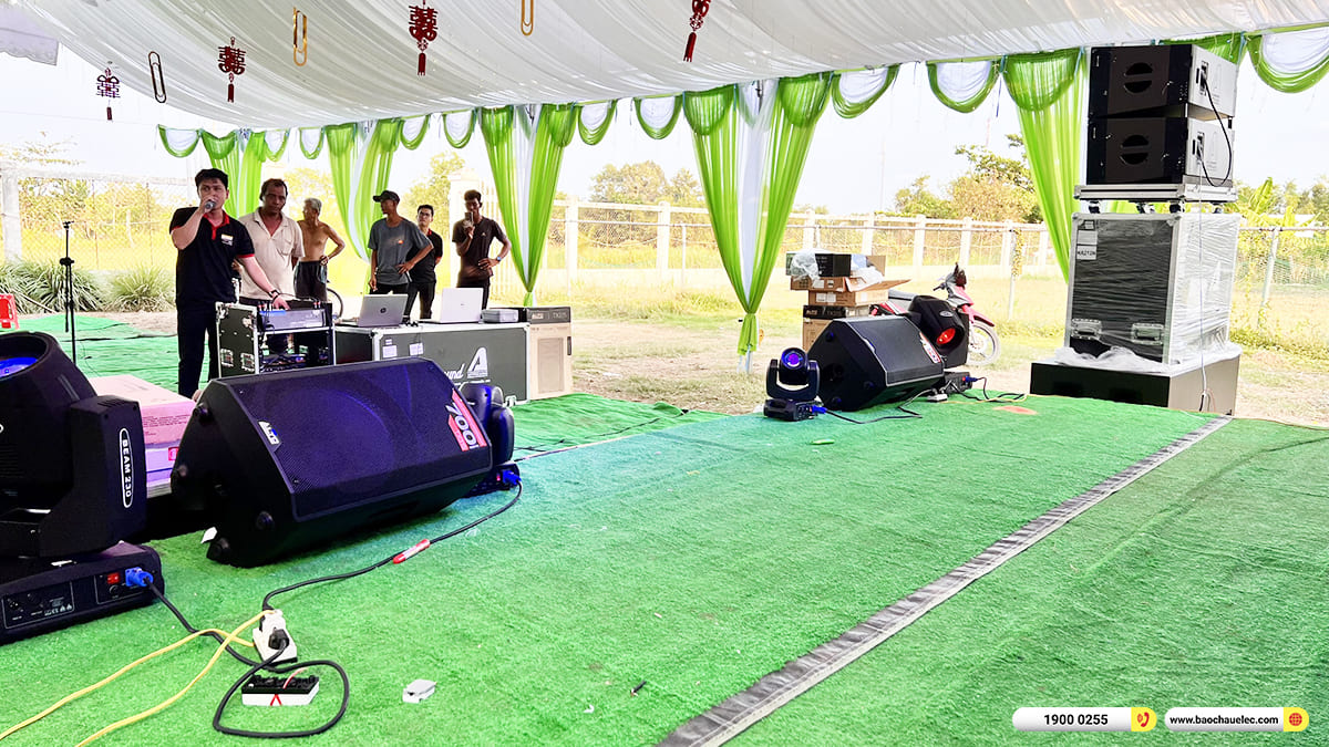 Lắp đặt Line Array Actpro sự kiện gần 200tr cho anh Việt ở Tr&agrave; Vinh