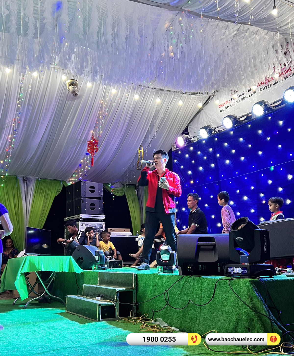 Lắp đặt Line Array Actpro sự kiện gần 200tr cho anh Việt ở Tr&agrave; Vinh