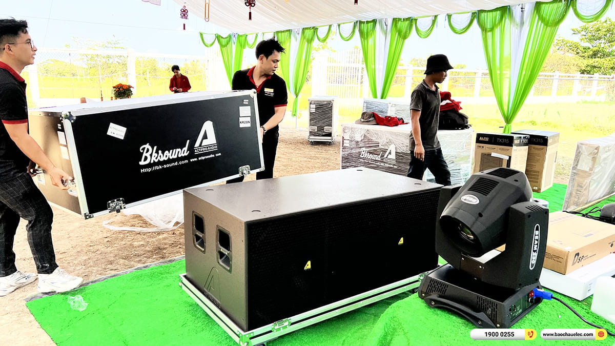 Lắp đặt Line Array Actpro sự kiện gần 200tr cho anh Việt ở Tr&agrave; Vinh