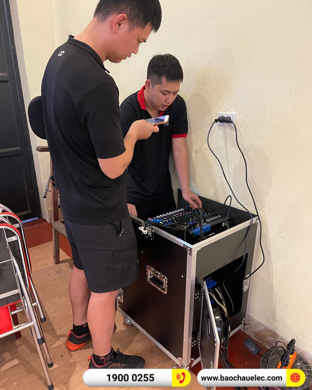 Lắp đặt d&agrave;n Line Array Actpro sự kiện, s&acirc;n khấu cho c&ocirc;ng ty cổ phần thương hiệu Việt tại H&agrave; Nội