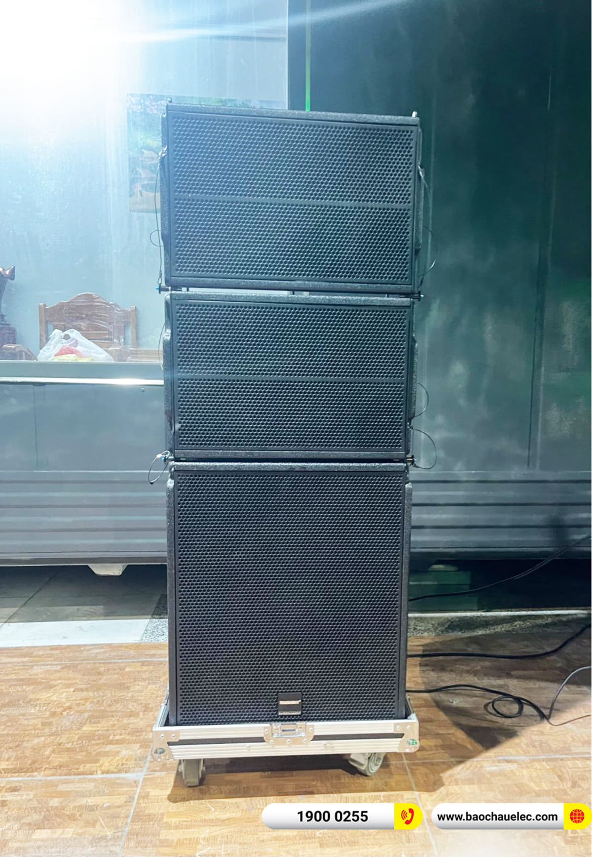 Lắp đặt d&agrave;n Line Array Temeisheng hơn 69tr cho anh Cường ở Long An