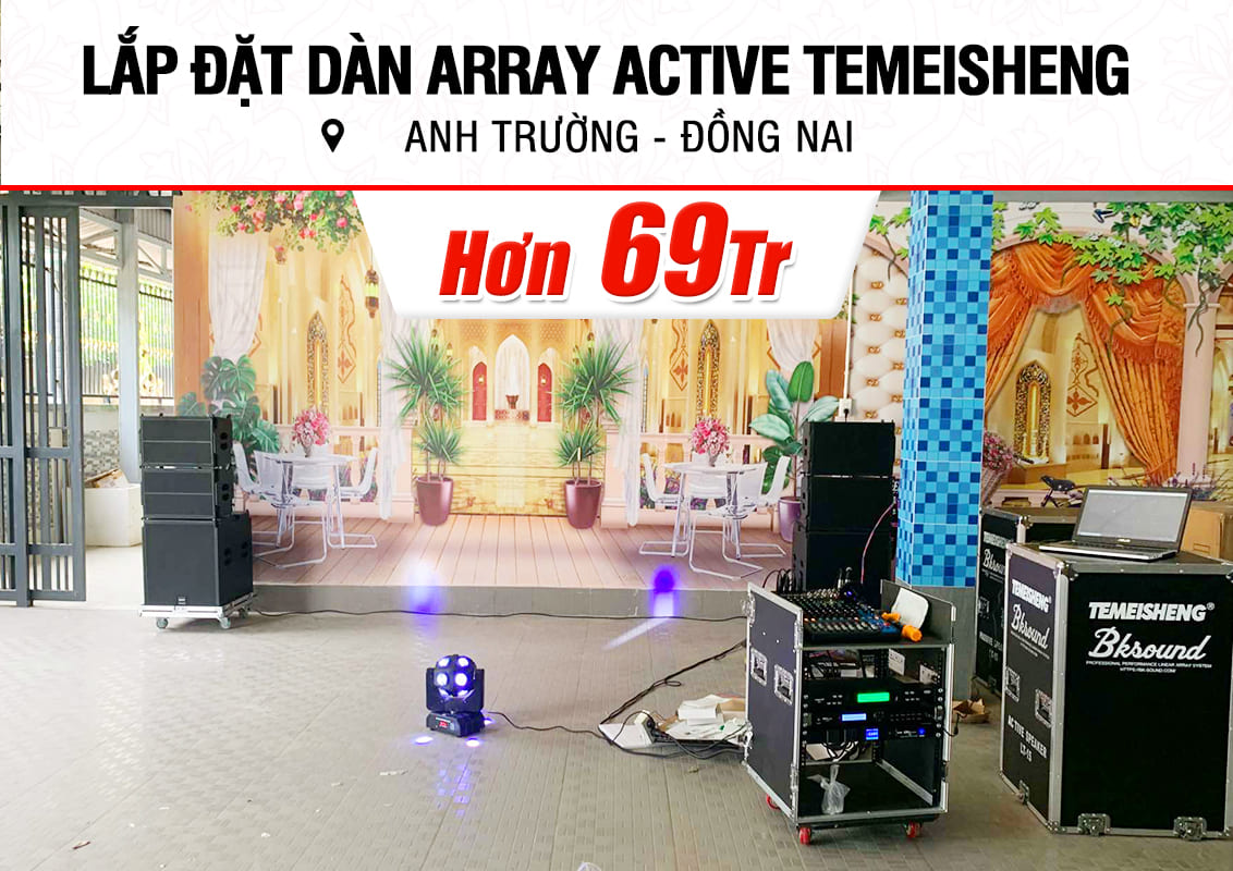 Lắp đặt dàn Line Array Temeisheng hơn 69tr cho anh Trường ở Đồng Nai