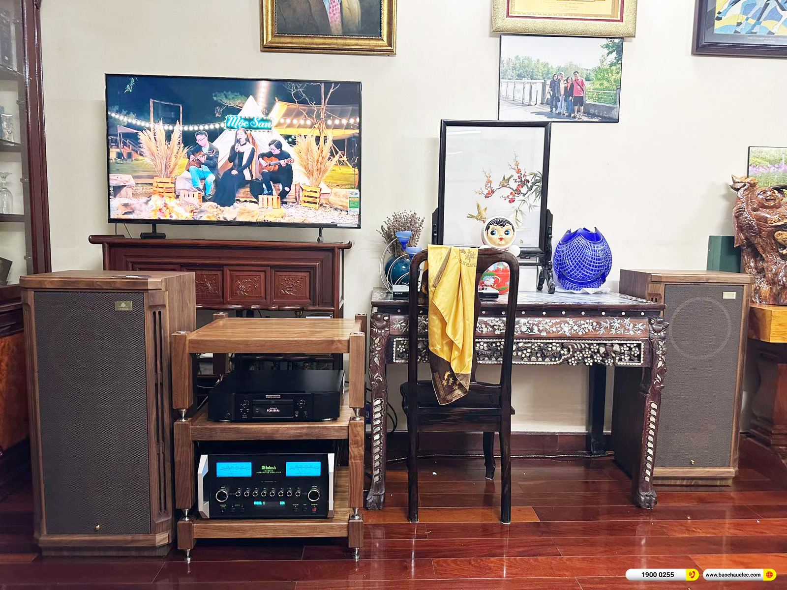 Trải nghiệm chất &acirc;m ho&agrave;n hảo của bộ d&agrave;n nghe nhạc Hi-end được Bảo Ch&acirc;u Elec tư vấn, lắp đặt cho anh Thanh ở quận 5, TPHCM. Cấu h&igrave;nh thiết bị bao gồm Tannoy, McIntosh, Marantz thiết kế mang t&iacute;nh thẩm mỹ cao, &acirc;m thanh ngọt ng&agrave;o.