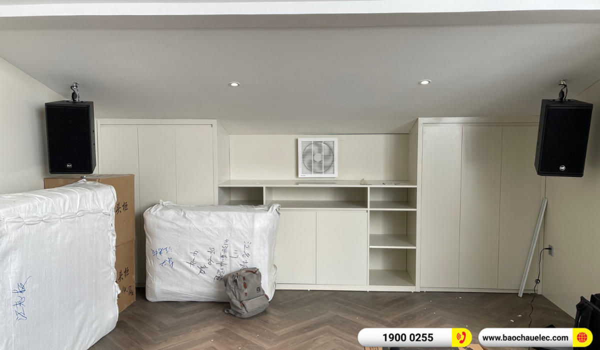 Lắp đặt d&agrave;n nghe nhạc, xem phim Klipsch hơn 155tr cho anh Phong tại H&agrave; Nội
