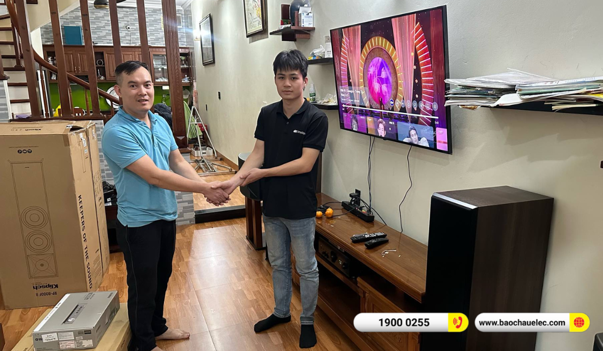 Lắp đặt d&agrave;n nghe nhạc, xem phim Klipsch hơn 75tr cho anh Nam tại H&agrave; Nội