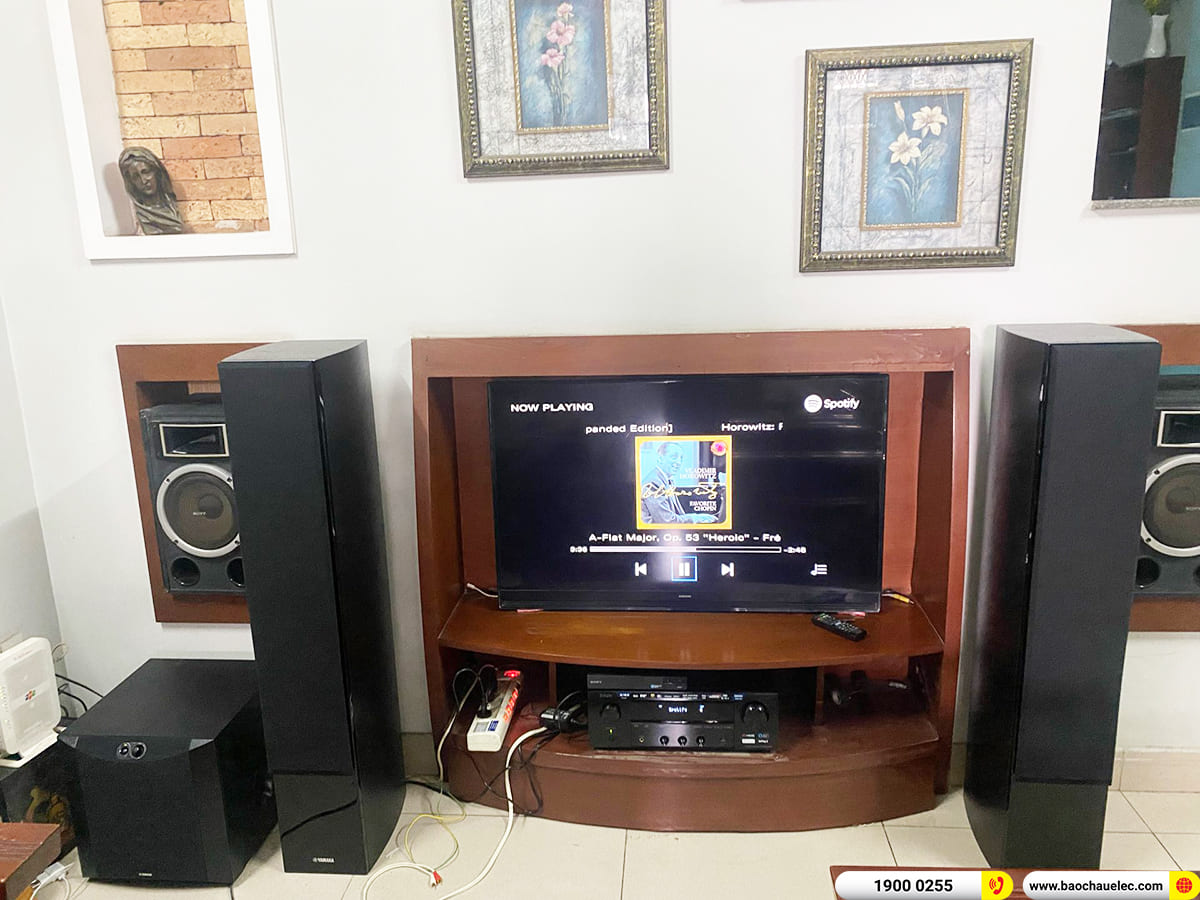 Lắp đặt d&agrave;n nghe nhạc Yamaha hơn 35tr cho ch&uacute; Thanh ở TPHCM