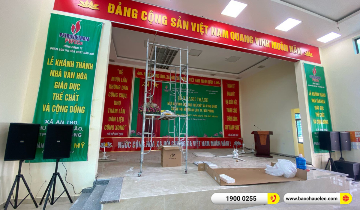 Lắp đặt hệ thống &acirc;m thanh hội trường tại UBND x&atilde; An Thọ, Hải Ph&ograve;ng