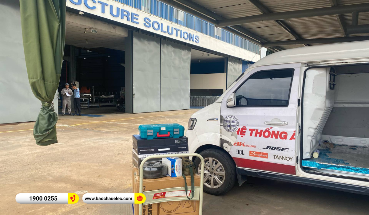 Lắp đặt hệ thống &acirc;m thanh ph&ograve;ng họp, hội thảo Domus cho C&ocirc;ng ty CP GP Kết Cấu - X&acirc;y Dựng Quang Minh tại Long An