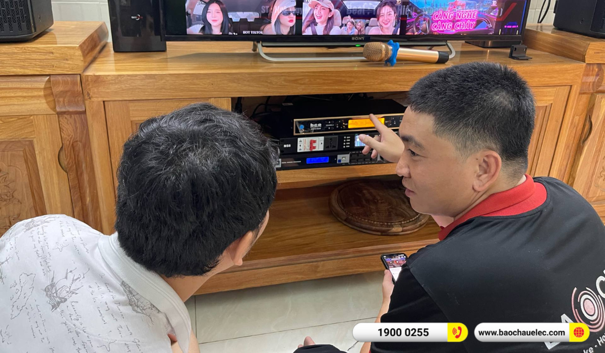 Lắp đặt hệ thống karaoke Audiocenter cho chị Ng&acirc;n tại B&igrave;nh Dươn