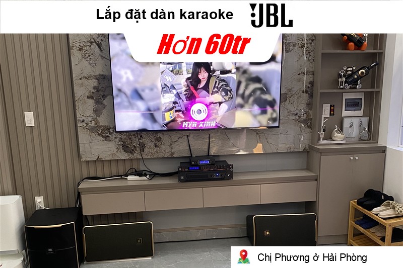 D&agrave;n karaoke JBL hơn 60 triệu lắp đặt cho chị Phương ở Hải Ph&ograve;ng
