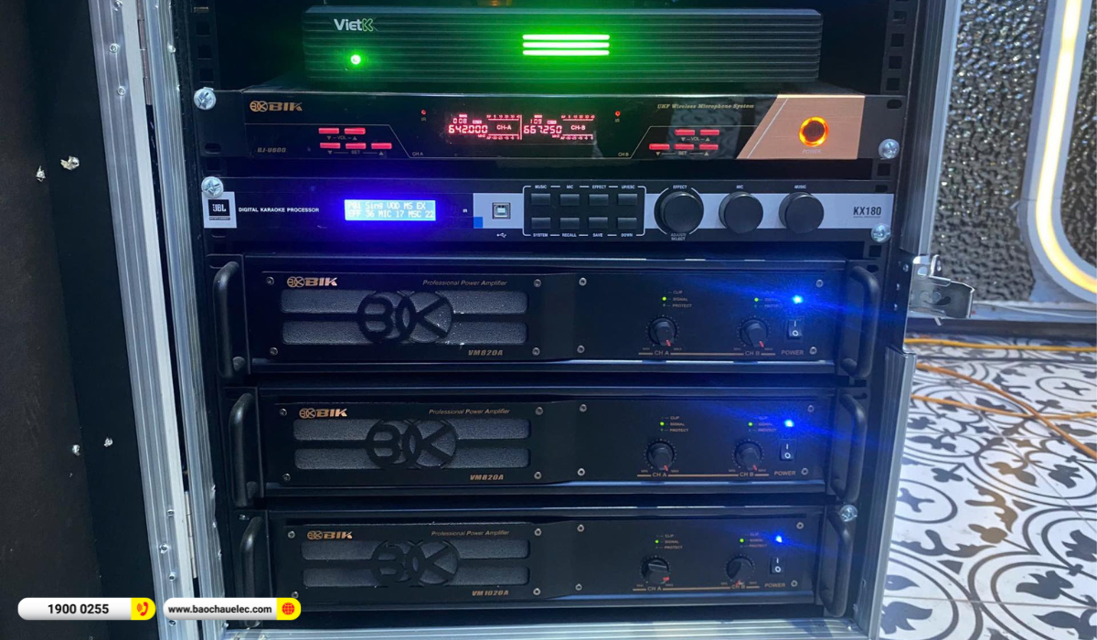 Lắp đặt ph&ograve;ng h&aacute;t kinh doanh RCF hơn 150tr cho qu&aacute;n Karaoke Tiến Mai tại Nghệ An
