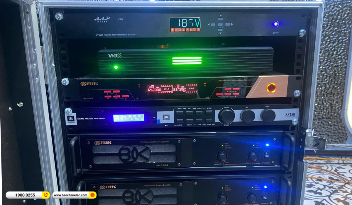 Lắp đặt ph&ograve;ng h&aacute;t kinh doanh RCF hơn 150tr cho qu&aacute;n Karaoke Tiến Mai tại Nghệ An