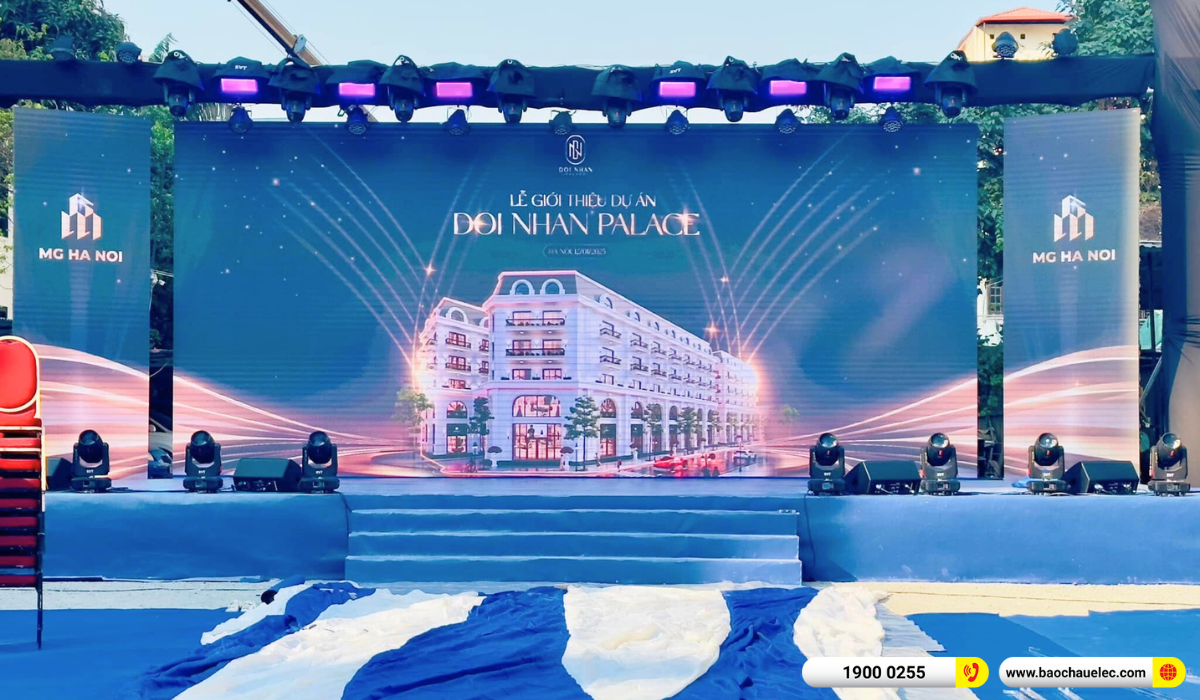 Lắp đặt hệ thống Line Array Audiocenter Avanda 210 tại Lễ giới thiệu dự án ĐÔI NHÂN PALACE