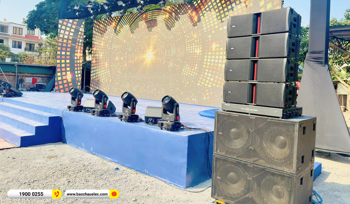 Lắp đặt hệ thống Line Array Audiocenter Avanda 210 tại Lễ giới thiệu dự án ĐÔI NHÂN PALACE