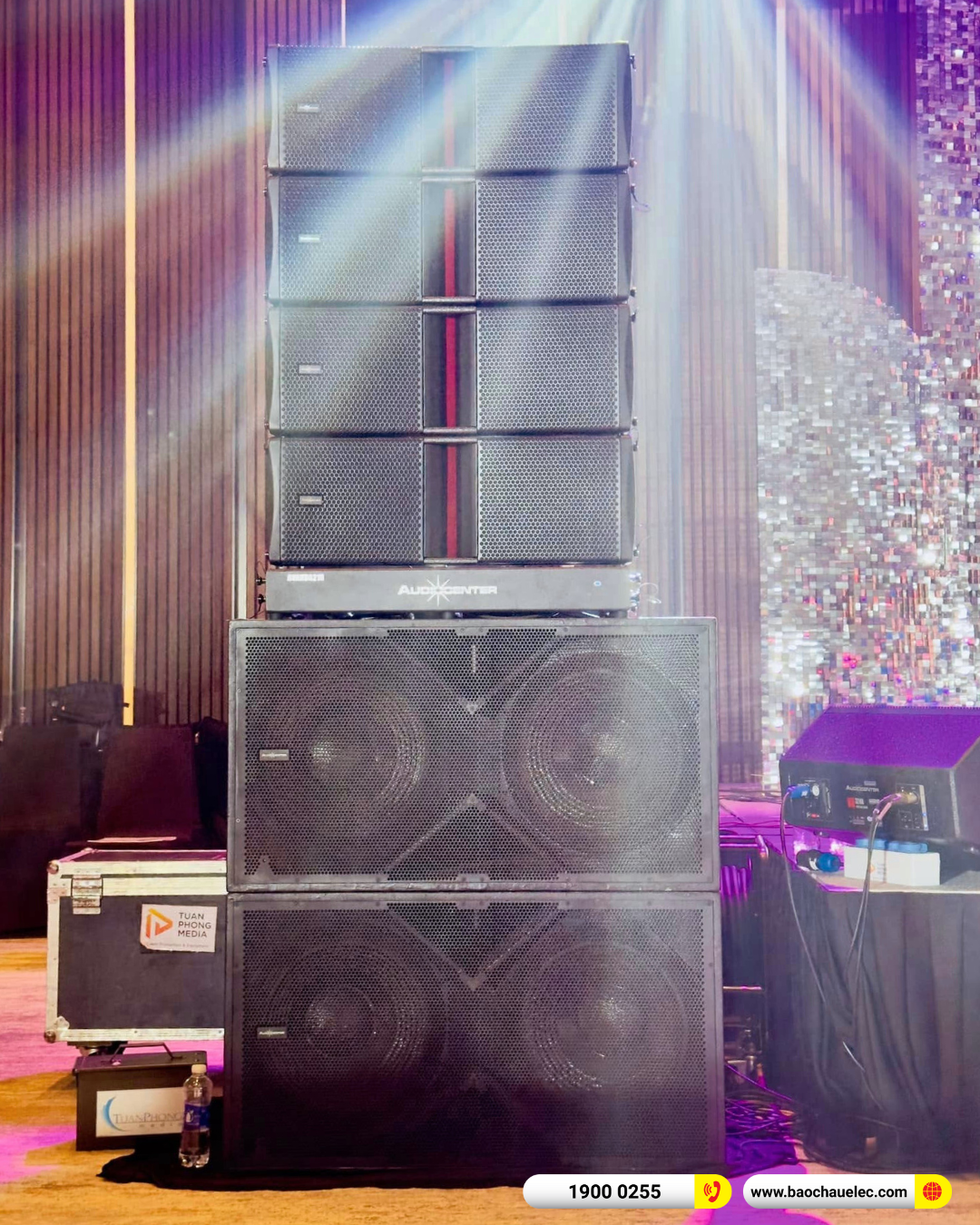 Lắp đặt hệ thống Line Array Audiocenter Avanda 210A cho sự kiện New Year Party 2025 tại RMIT University