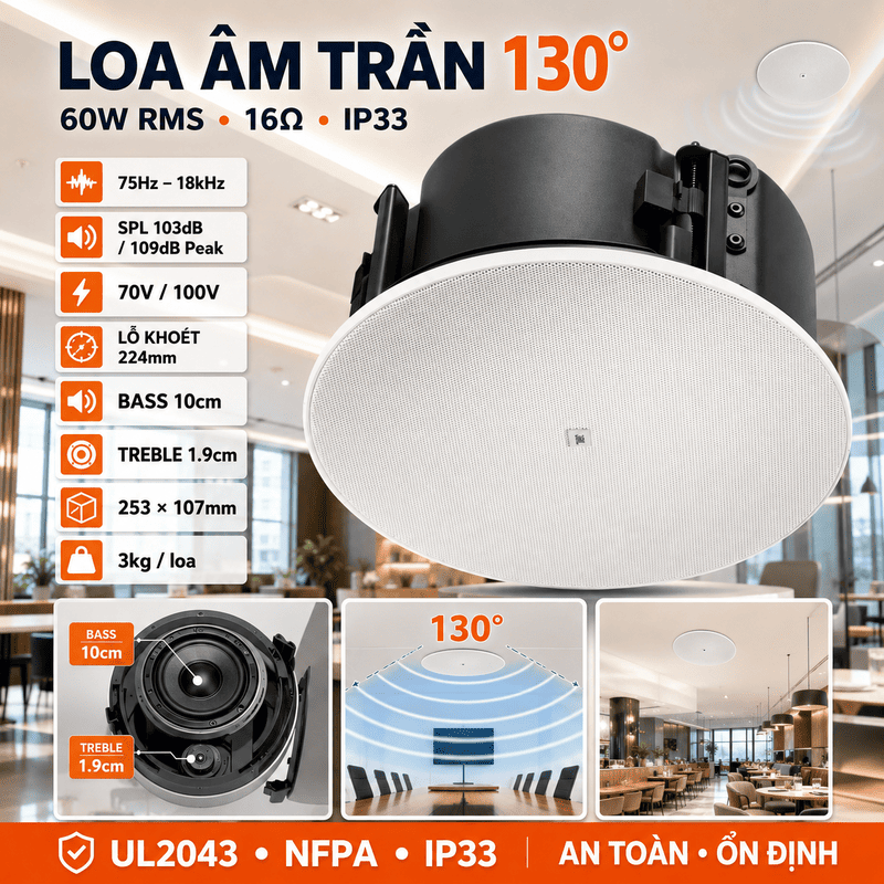 Loa &acirc;m trần JBL Control 424LP 