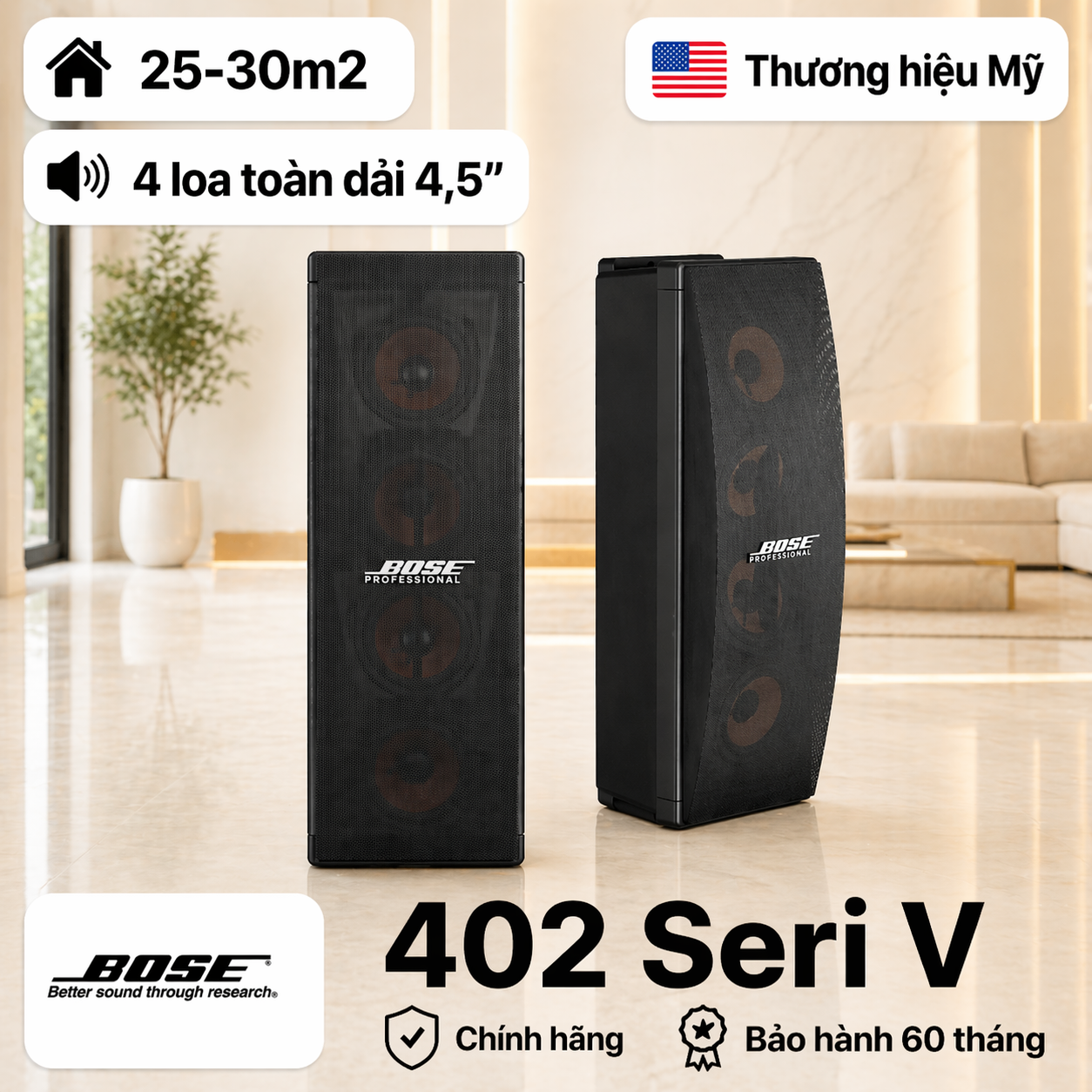 Loa Bose 402 Seri V (4 bass 11.2cm, 120W/480W) - Hình 1
