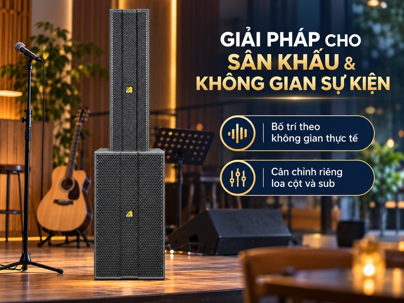 Bố tr&iacute; v&agrave; ứng dụng cho s&acirc;n khấu, kh&ocirc;ng gian sự kiện