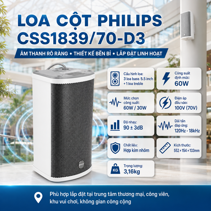 loa cột Philips CSS1839/70-D3